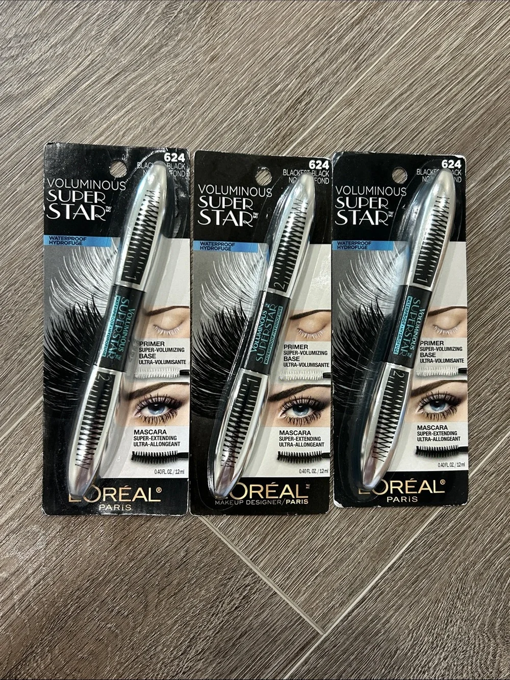 4X L'Oréal Voluminous Super Star Mascara Duo #224 blackest black 🌸 FIRM PRICE 🌸